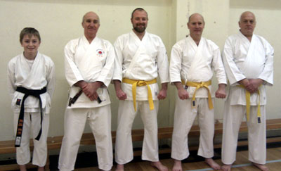 Stockport Karate - Some members after grading(Dec 2014)